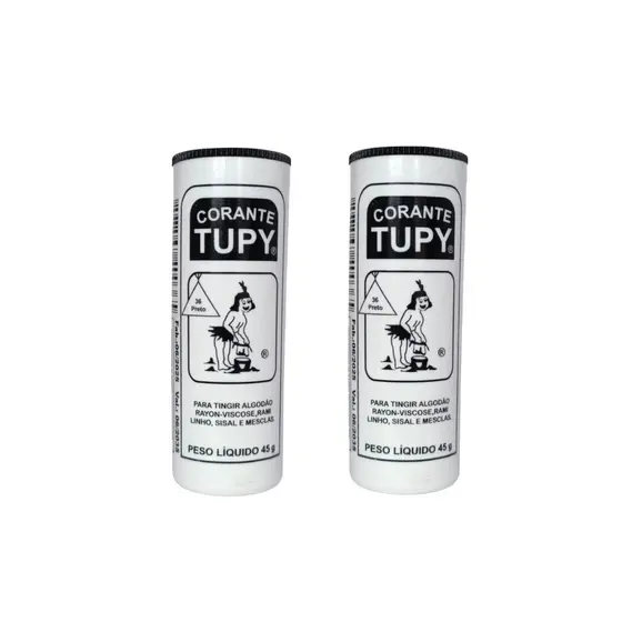 2 Corantes Tintura 45g Tupy em Pó Tinta de Tingir Roupas