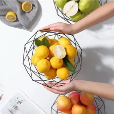 Fruteira Aramada Multiuso Elegance – Preto Fosco