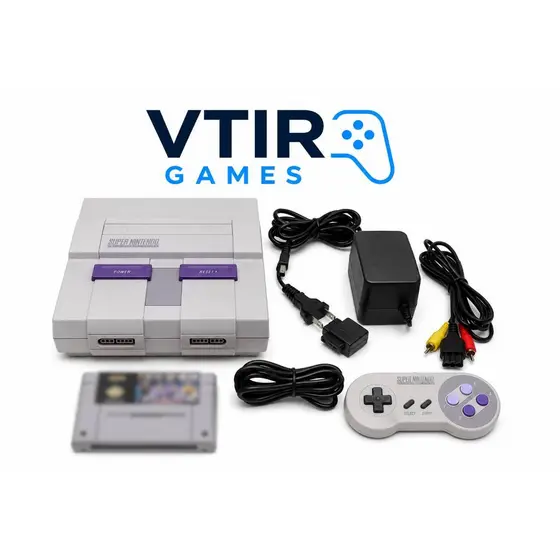 🎮 SUPER NINTENDO COMPLETO CONTROLE ORIGINAL+ FONTE+CABO AV+JOGO(SNES)