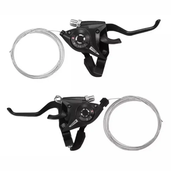 Alavanca de Câmbio Rapid Fire 21V 3x7 Logan X-Time com Manete Freio Bike MTB
