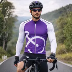 Camisa de Ciclismo com Bolsos Proteam Manga Longa UV50 Race Fit Alta Performance Profissional