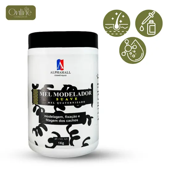 Mel Modelador Enroulé 1KG - Mel Cola Cachos Definidos Cabelos Cacheados Alphahall