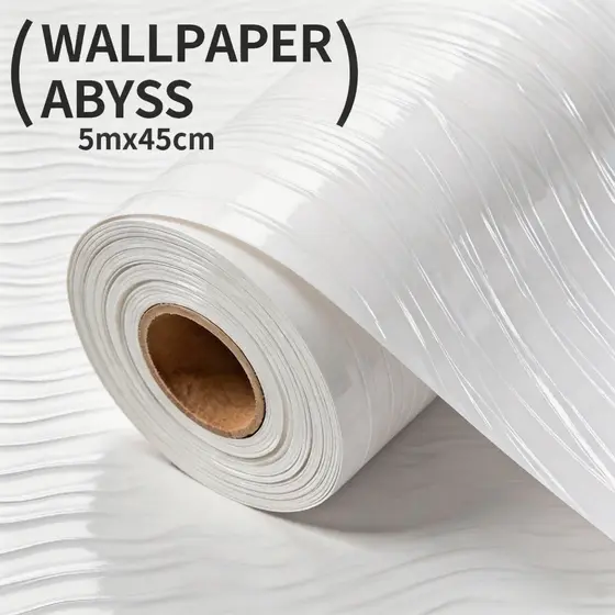 Papel de Parede Texturizado Branco para Decoração de Sala, Quarto, Escritório