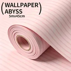 Papel Adesivo Ripado Rosa Claro 5 Metros x 45cm para Quarto infantil Rosa Claro