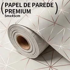 Adesivo Papel de Parede Texturizado Cinza 5m Autocolante para Sala e Quarto Lavável