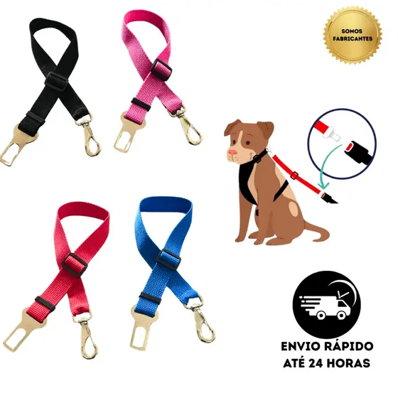 Cinto de Segurança Pet para Cachorro e Gato para Viagem Universal