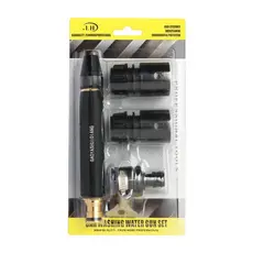Kit 3 Em 1 Bico Alta Pressão Para Mangueira + Conector Top