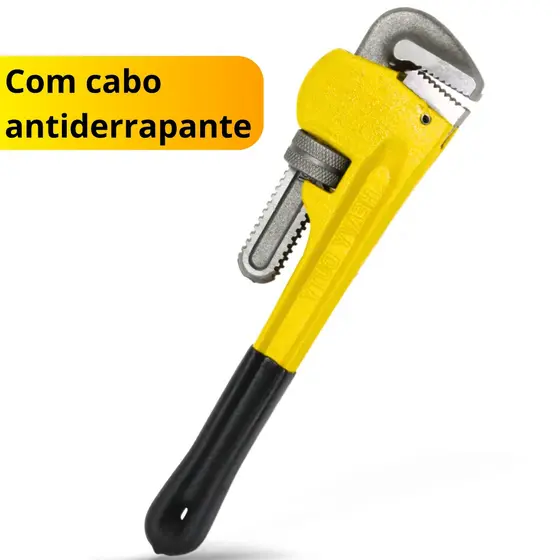 Chave Grifo Profissional Aço Reforçado Ajustável Encanamento Tarefas Pesadas