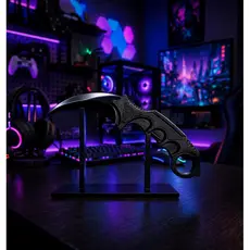 Faca Karambit CS2 Decorativa 3D 22cm Item Gamer Colecionável em ABS | Setup RGB & Quarto Gamer