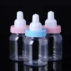 Garrafa Formato Mamadeira Tamanho 3,5X9CM Rosa e Azul 12 Unidades
