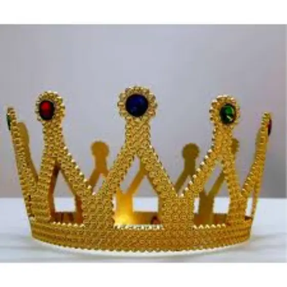 Coroa Dourada Rainha   Adulto E Infantil  plástico