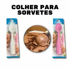 Pegador Bola de Sorvete Açaí De Plástico Colher  Sorvete Massa