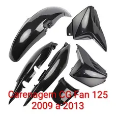 Kit Carenagem Moto Cg Fan 125 Preta Ano 2009 2010 2011 2012 2013
