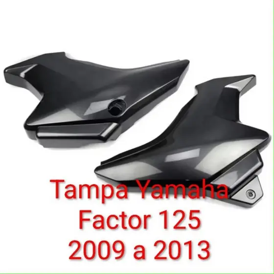 Par Tampa Lateral Yamaha Ybr 125 Factor Ano 2009 A 2013 Preta