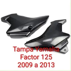 Par Tampa Lateral Yamaha Ybr 125 Factor Ano 2009 A 2013 Preta