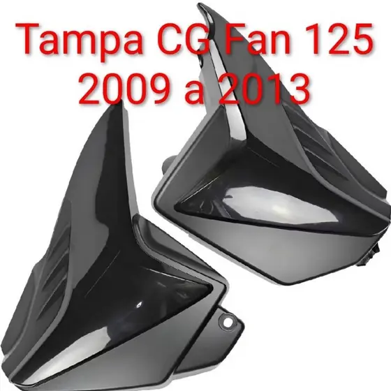Par Tampa Lateral Cg Fan 125 Ano 2009 2010 2011 2012 2013 Preta