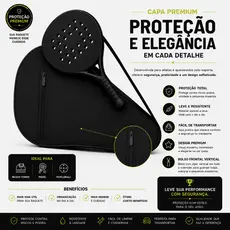 Bolsa de Raquete Beach Tênis - Capa ipermeável com Bolso