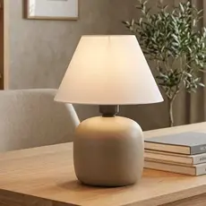 Abajur Luminária de Cerâmica Com Cúpula para Decoração Quarto Sala Escritório