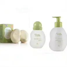 Kit Presente Mamãe e Bebê = Loção Hidratante, Água de Colônia, Sabonete em barra 2un.