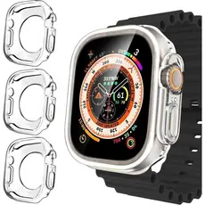 Case Capa Em Silicone Para Relógio 360º Flexível Proteção Antiqueda Para Smartwatch Iwo Ultra Apple