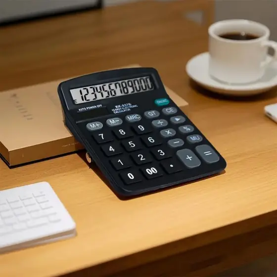 Calculadora Científica 240 Funções Calculadora Mesa Comercial Escritório Grande 12 Dígitos Bolso