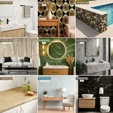 Papel de Parede Adesivo Mármore Fosco 45cmx10 Metros Decoração Casa Cozinha Banheiro A Prova d´ Agua