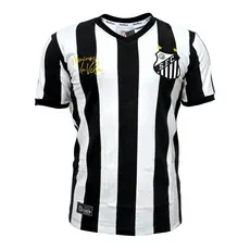 Camisa Santos  Listrada Retrô 1978 Licenciado  Meninos da  Vila Campeão Libertadores Jogador Mundial