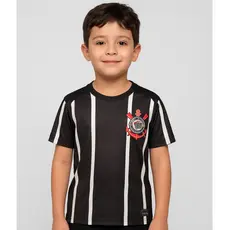 Camisa Infantil Timão Listrada DryFit Oficial Timão Oficial Licenciado Campeão Presente  Corinthians