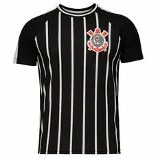 Camisas  Corinthians Oficial 3 Cores Preta (Bordada), Branca e Dourada Listrada, Licenciadas Campeão