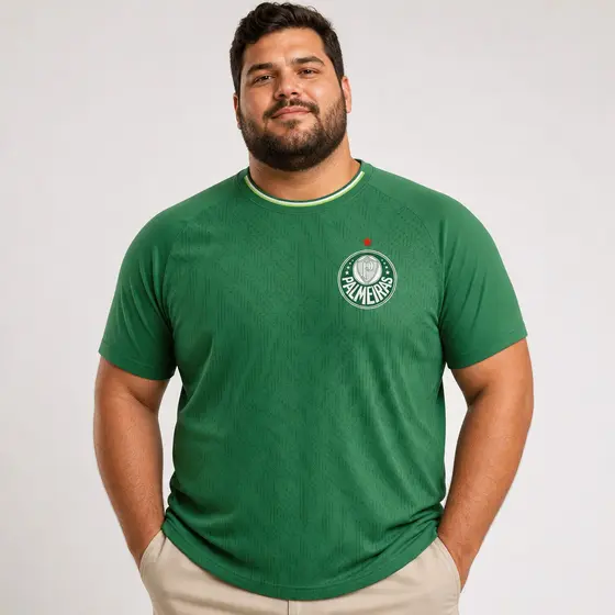 Camisa Palmeiras Plus Size Home Verdão Campeão Viridis