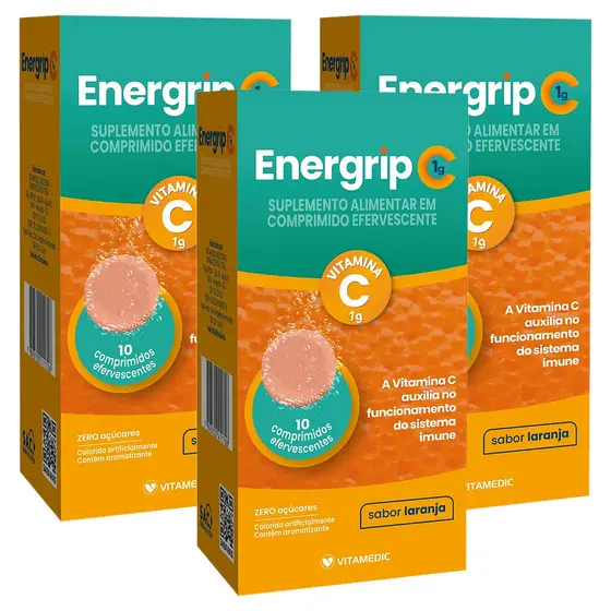 Kit 3 Und Energrip C 1g 10 Comprimidos Efervescentes
