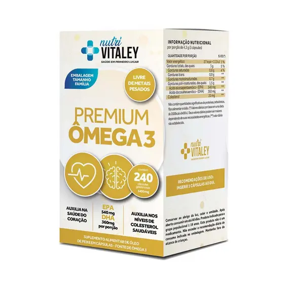 Vitaley Nutri Ômega Premium 240 Cápsulas