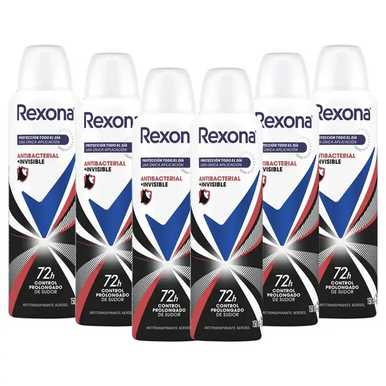 Kit 6 und Desod Aero Rexona Antibacterial + Invisible 150ml