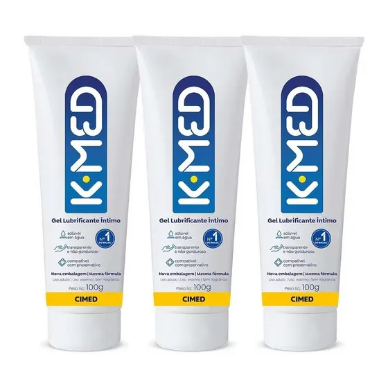 Kit c/ 3 unidades - Gel Lubrificante Íntimo K-med 100g