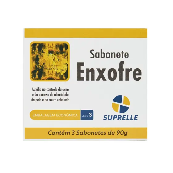 Sabonete Suprelle Enxofre 90G - Contém 3 sabonetes