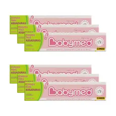 Kit 6 Pomadas Para Prevenção De Assaduras Babymed Rosa 45g