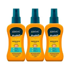 Repelente De Insetos Above Adulto Spray 200ml - Kit c/ 3 unidades