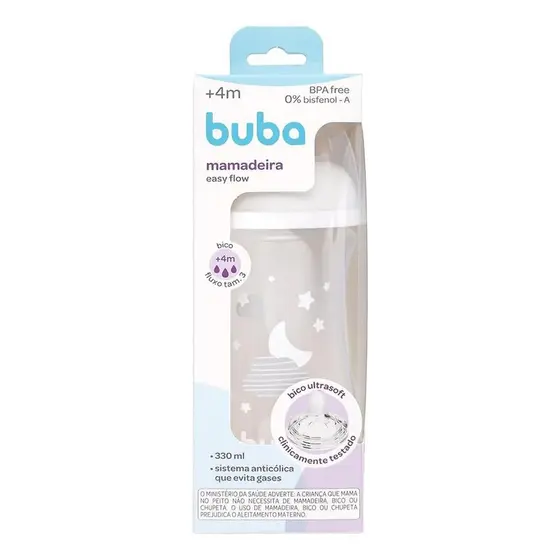 Mamadeira Buba Easy Flow Nuvem Branca 330ml