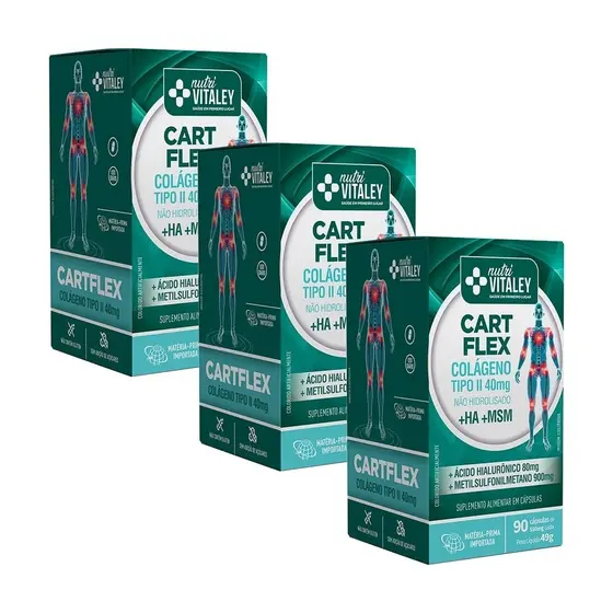 Kit 3 Vitaley Nutri Cartflex 90 Cápsulas
