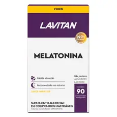 Lavitan Melatonina 0,21 mg  90 cpr Mastigavel Sabor Maracuja