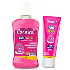 Kit Gel Dental Beijos 70g + Enxaguante Bucal Beijos 250ml