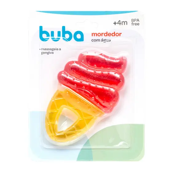 Mordedor com Água Buba Resfriável Sorvete Rosa