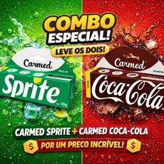 Hidratante Labial Carmed Sprite + Carmed Coca-Cola Marrom