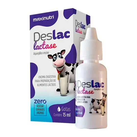 Deslac Lactase Zero Açúcar Gotas 15ml Maxinutri