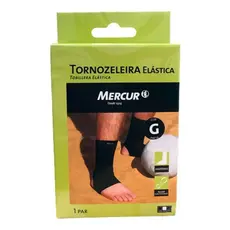 Tornozeleira Elastica Mercur Preto Tam G