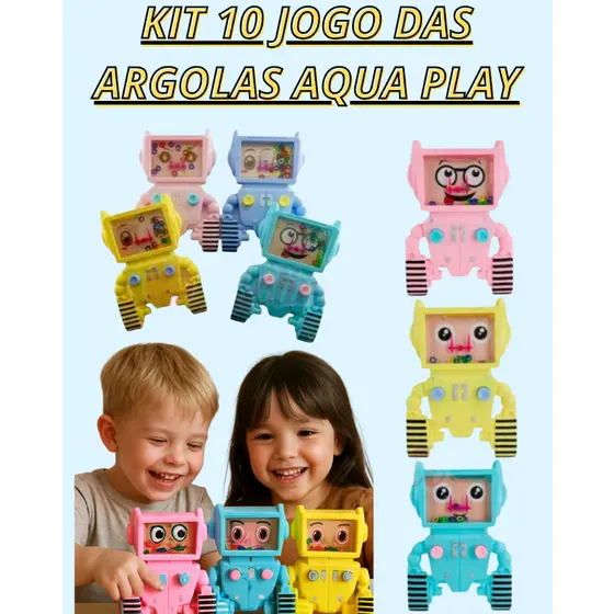 Kit Jogo Argola Game Agua Aqua play Lembrancinha Anti - Estresse Pop Ball Sensorial Alívio Stress