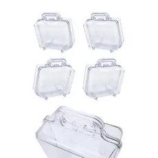 Kit 50 Maleta Maletinha Acrilica Cristal Lembrancinha Para Kit Festa Aniversario Prenda Quermesse
