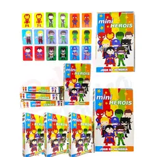Kit 5 Jogo Da Memoria Mini Heróis Infantil P/ Kit Festa Lembrancinha Aniversario Prenda novo