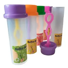 5 Tubo Tubete Para Bolha de Sabão Brinquedo Infantil Para Kit Festa Lembrancinha Aniversario Prenda