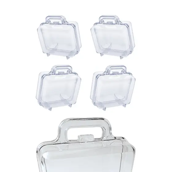 Kit 10 Maletinha Maletinha Acrilica Cristal Lembrancinha Para Festa Aniversario Prenda Criança novo